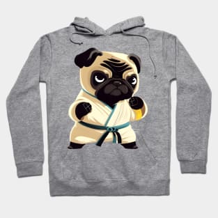 Pug dog knows karate Hoodie